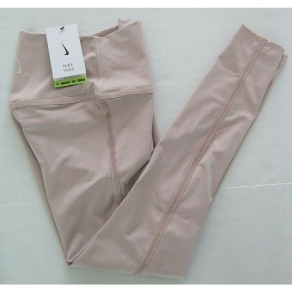 Nike CU6571 269 Women's Sz XS Blush Pink Yoga 7/8 High Rise Leggings $65 - Picture 3 of 6